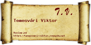 Temesvári Viktor névjegykártya