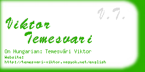 viktor temesvari business card